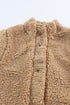 Snap Button Pocketed Sherpa Vest Jacket